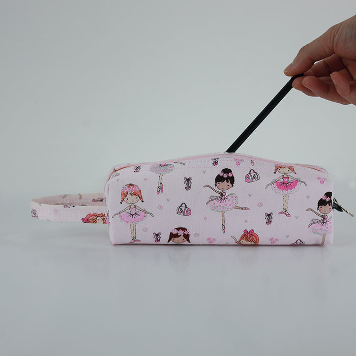 Ballet Pencil Case Pink with Ballerinas  and Ballet Shoes