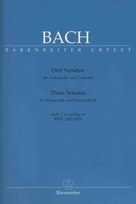 Bach - 3 Sonatas BWV1027-1029 - Cello/Piano Accompaniment Barenreiter BA5210