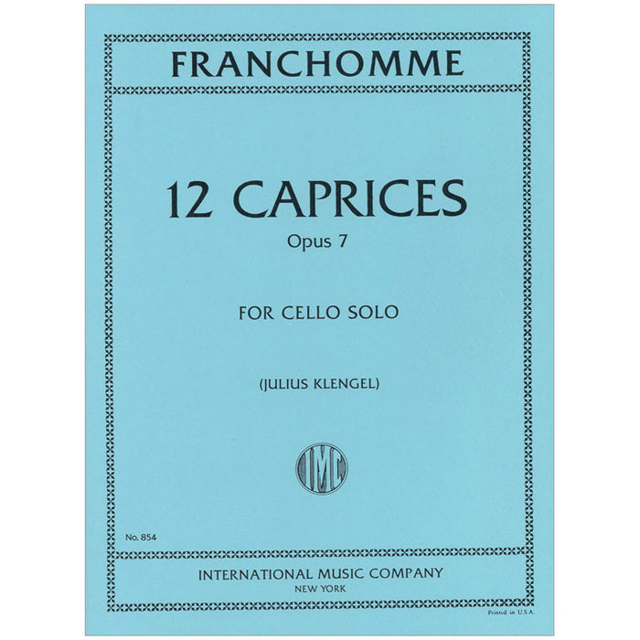 Franchomme - 12 Caprices Op7 - Cello Solo IMC IMC0854