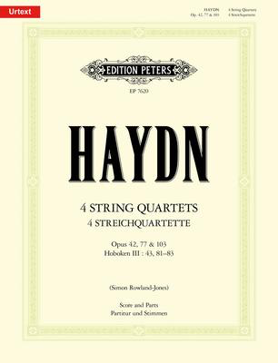 Haydn - 4 String Quartets Op 42, 77 & 103 - Score/Parts - Peters EP7620
