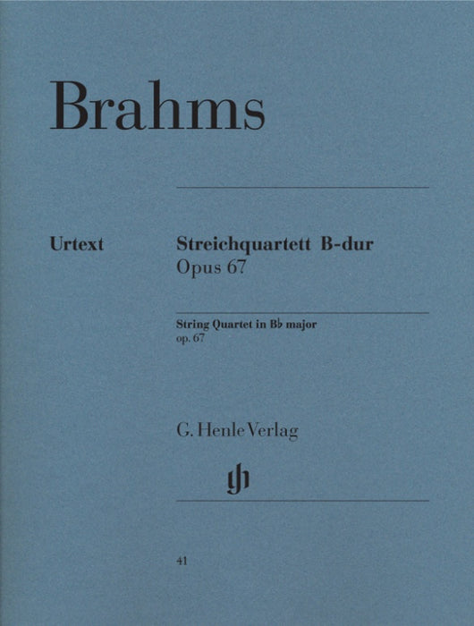 Brahms - String Quartet in BbMaj Op67 - String Quartet Score/Parts Henle HN041