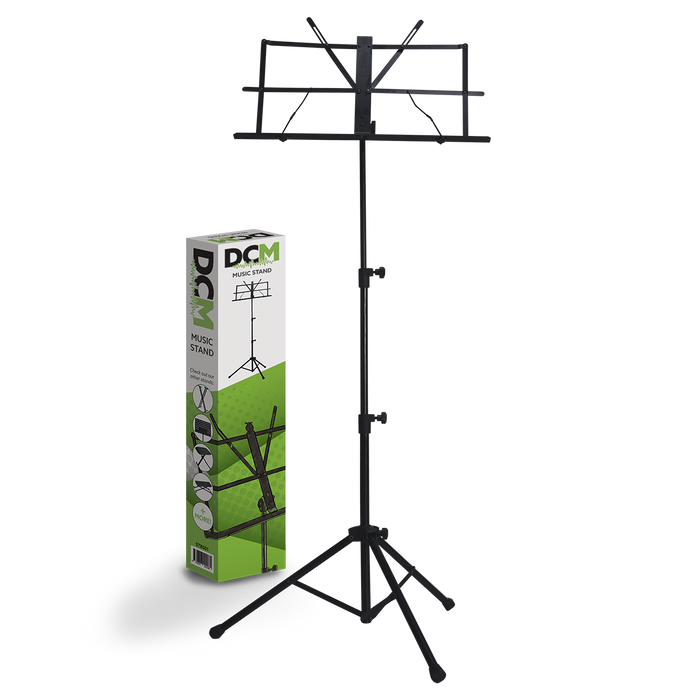 Music Stand - DCM BS01 Collapsible with Carry Bag, Black