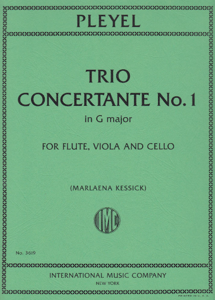 Pleyel - Trio Concertante #1 in Gmaj - Flute/Viola/Cello IMC IMN3619