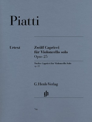 12 Capricci Op. 25 for Violoncello solo - Alfredo Piatti - Cello G. Henle Verlag