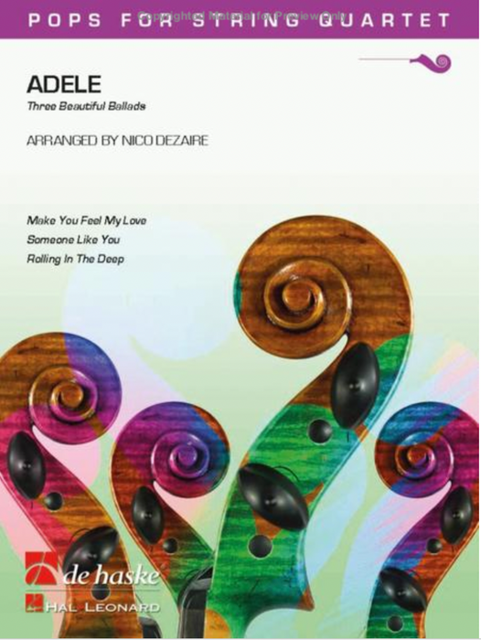 Adele - 3 Beautiful Ballads - String Quartet Score/Parts arranged by Dezaire De Haske DHP1226352070