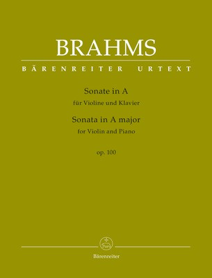 Brahms - Sonata in AMaj Op100 - Violin/Piano Accompaniment Barenreiter BA9432
