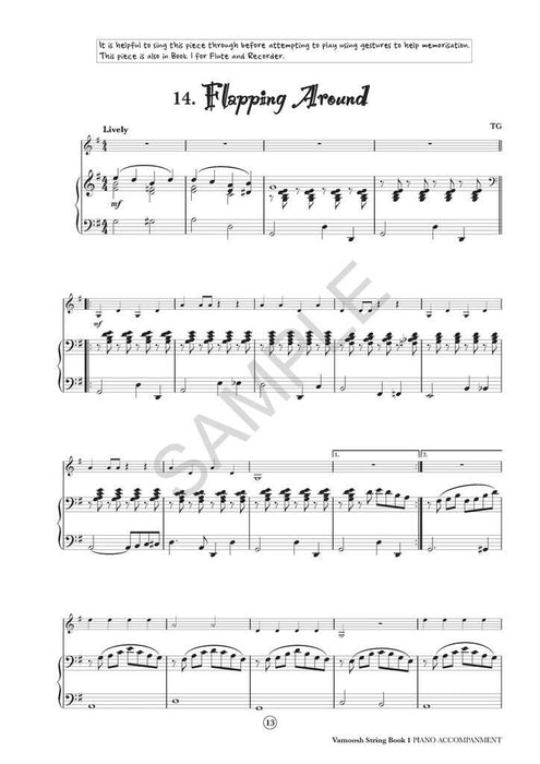 Vamoosh String Book 1 - Piano Accompaniment by Gregory Vamoosh Music VAM51