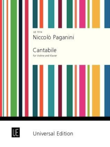 Paganini - Cantabile in DMaj - Violin/Piano Accompaniment Universal UE7014