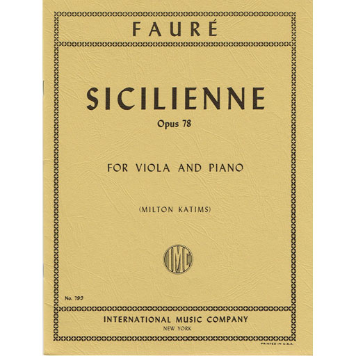 Faure - Elegie Op24 - Violin or Cello/Piano Accompaniment UMP