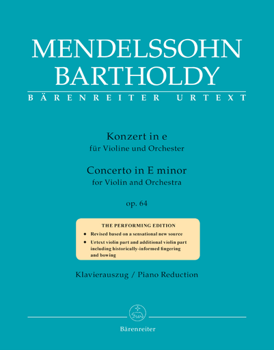 Violin Concerto in E Minor Op 64 Violin/Piano