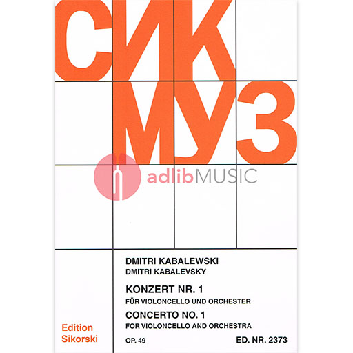 Kabalevsky - Concerto #1 Op49 - Cello/Piano Accompaniment Sikorski
