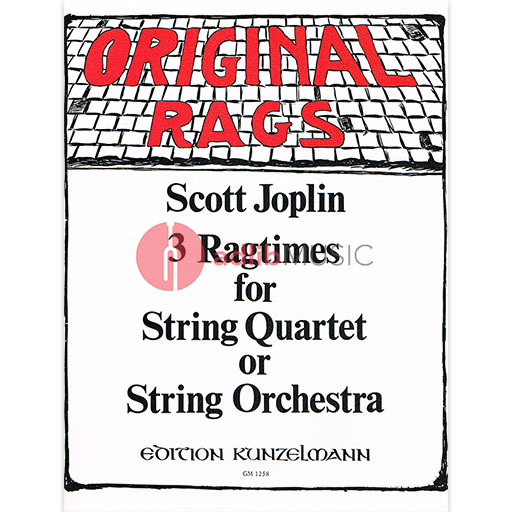 RAGTIMES 3 VOL 1 FOR STRING QUARTET [SC & PTS] - JOPLIN - QUARTETS MIXED - KUNZELMANN