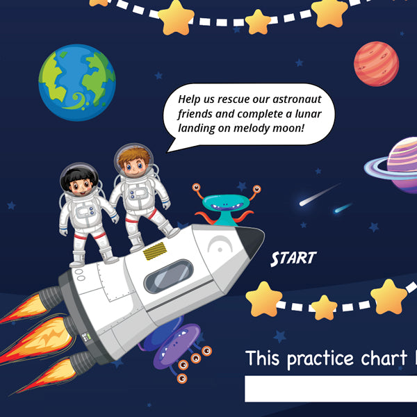 Space Quest A3 Music Practice Chart by Musically Gifted