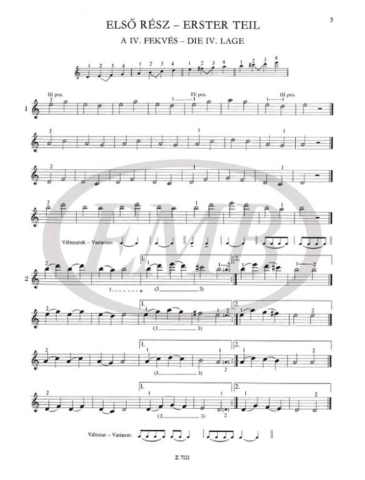 Denes - Violin Tutor Volumes 5-6 - Violin EMB Z7111