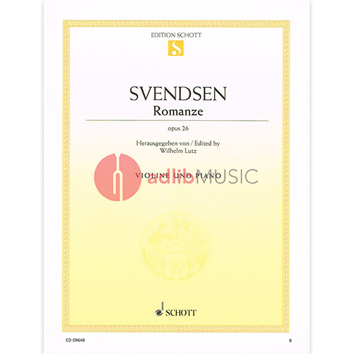 Svendson - Romance Op26 - Violin Schott ED09648