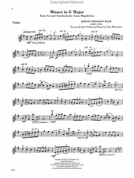 Repertoire Classics - Violin/CD/PDF Piano Accompaniments Fischer BF73
