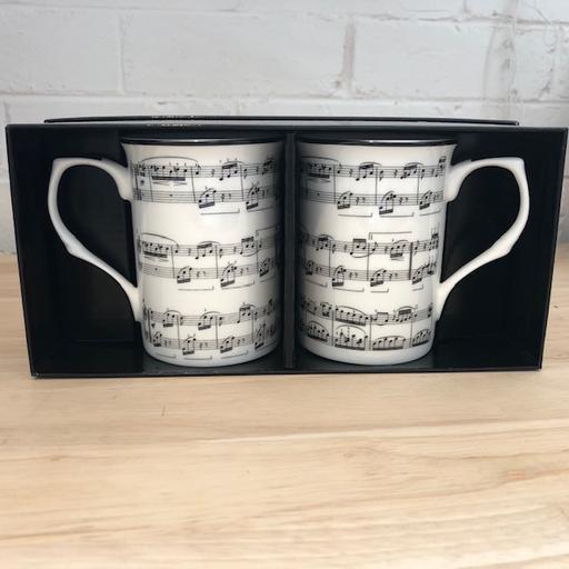 Set of Two Mugs with Manuscript