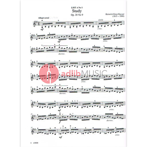 AMEB Violin Series 8 Grade 4 - Violin/Piano Accompaniment AMEB1202067639