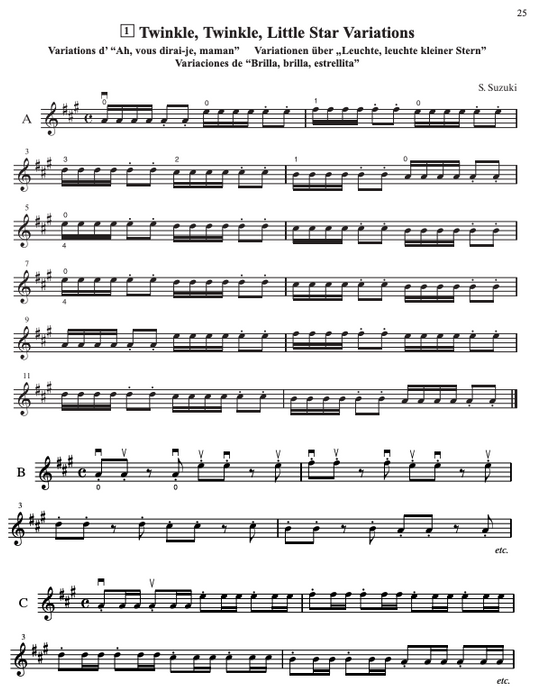 Suzuki Violin School Book/Vol.1 International Edition - Violin Part with CD 48722