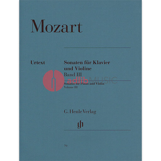 Mozart Sonatas Book 3 Violin/Piano Henle HN079 — The