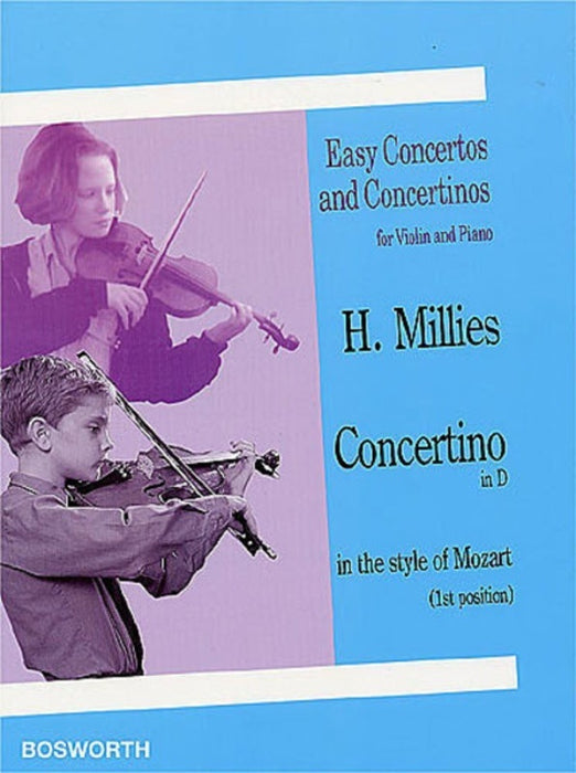 Concertino in D (Style of Mozart) For Violin/Piano Accmp - MILLIES - BOE003591
