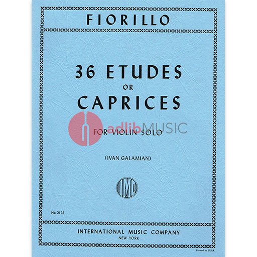 Fiorillo - 36 Etudes or Caprices - Violin Solo edited by Galamian IMC IMC2178