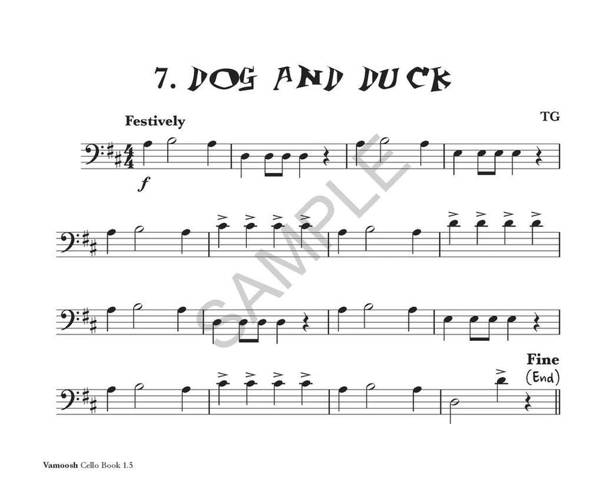 Vamoosh Cello Book 1.5 - Cello/CD by Gregory Vamoosh Music VAM24