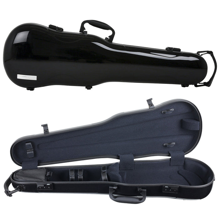GEWA Air 1.7 Shaped Violin Case with Subway Handle Black Gloss 4/4