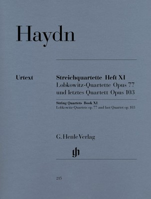 String Quartets Vol. 11 Op. 77 Op. 103 - Joseph Haydn - Viola|Cello|Violin G. Henle Verlag String Quartet Parts