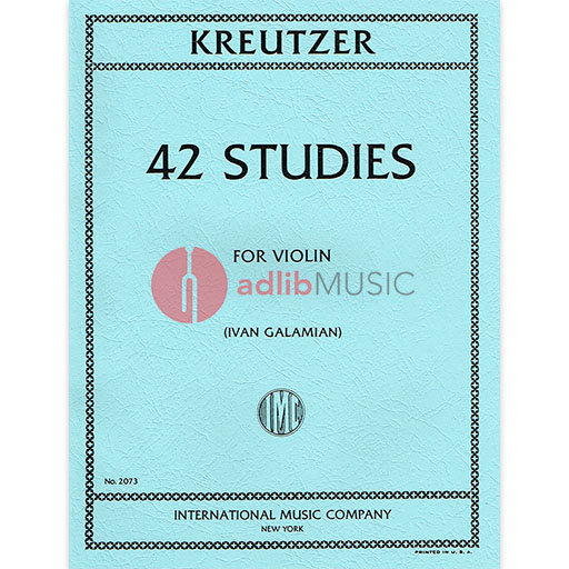 Kreutzer - 42 Studies - Violin Solo edited by Galamian IMC IMC2073