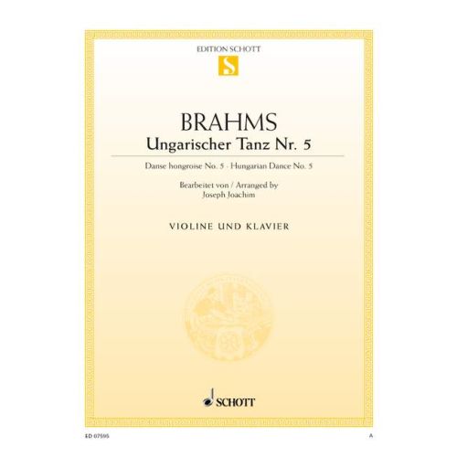 Brahms - Hungarian Dance #5 - Violin/Piano Accompaniment Schott ED07595