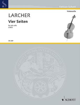 Vier Seiten - for Solo Cello - Thomas Larcher - Cello Schott Music Cello Solo