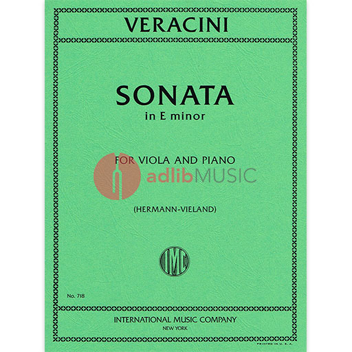 Veracini - Sonata in Emin - Viola/Piano Accompaniment edited by Hermann/Vieland IMC IMC0718