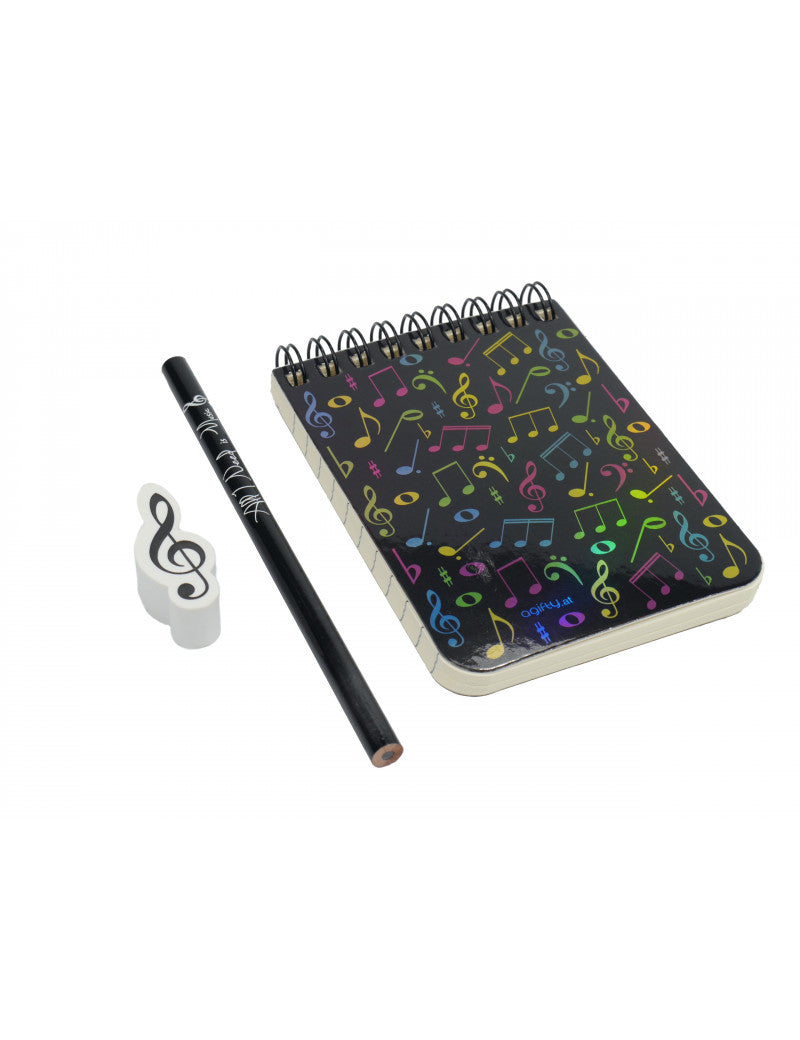 Stationery String Note Stationery Pack Colourful Notes and Clef — The Sydney String Centre