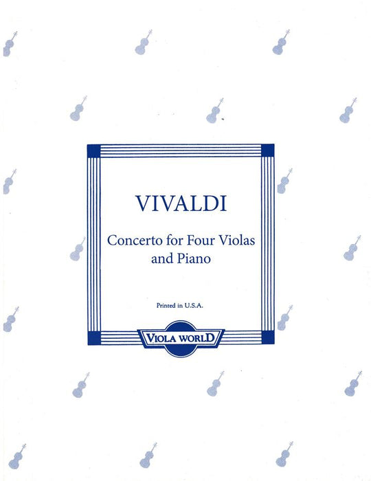 Vivaldi - Concerto - 4 Violas/Piano Accompaniment arranged by Arnold Viola World VWP000052