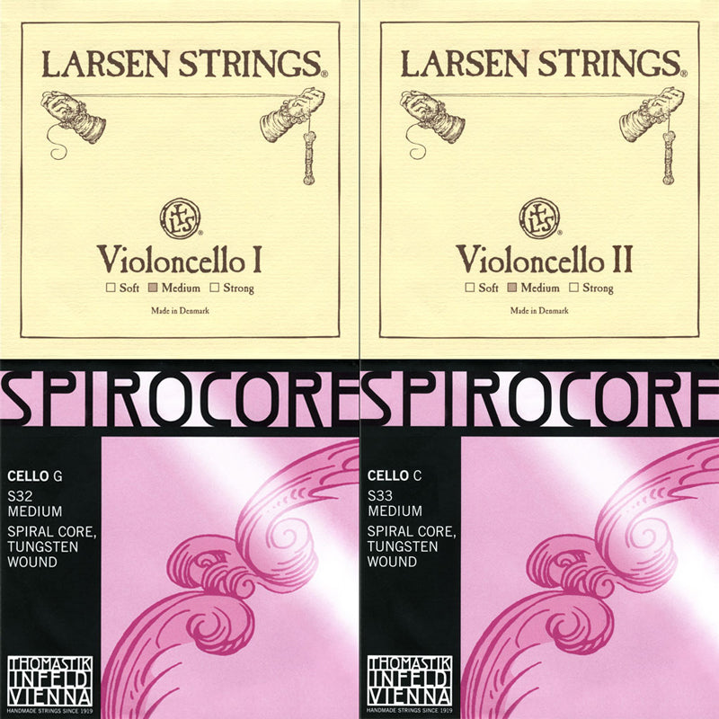 Larsen Cello Original/Spirocore Combo Set Medium Larsen A+D Spirocor