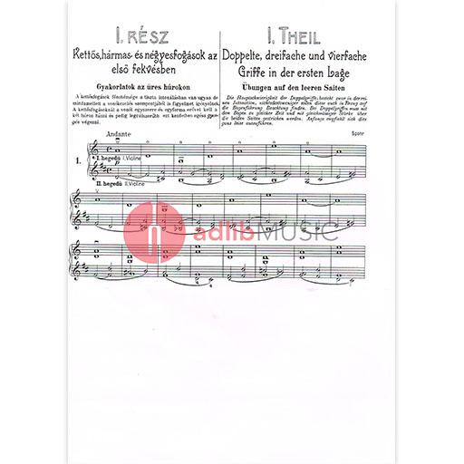 Bloch - Double Stops Tutor (Doppelgriff-Schule) Op50 Book 1 - Violin EMB Z1226