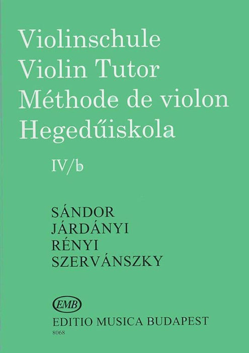 Violin Method Volume 4B - Violin by Sandor EMB Z8068