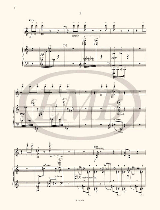 Kurtag - 3 Pieces Op14 A - Violin/Piano Accompaniment EMB Z14104