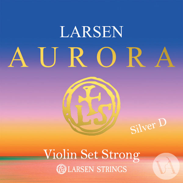 Larsen Aurora Violin String Set with Silver D Strong 4/4