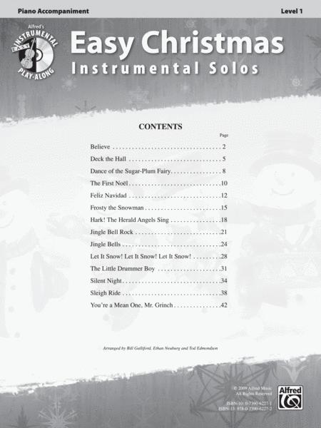 Easy Christmas Instrumental Solos Violin Book/CD