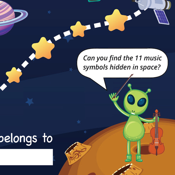 Space Quest A3 Music Practice Chart by Musically Gifted