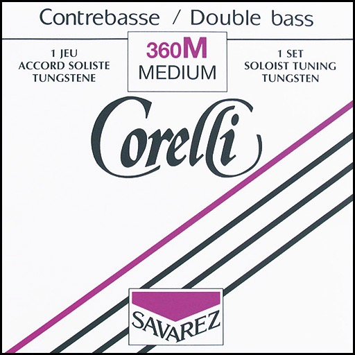 Corelli Double Bass String Set Solo Tungsten Medium 3/4-4/4