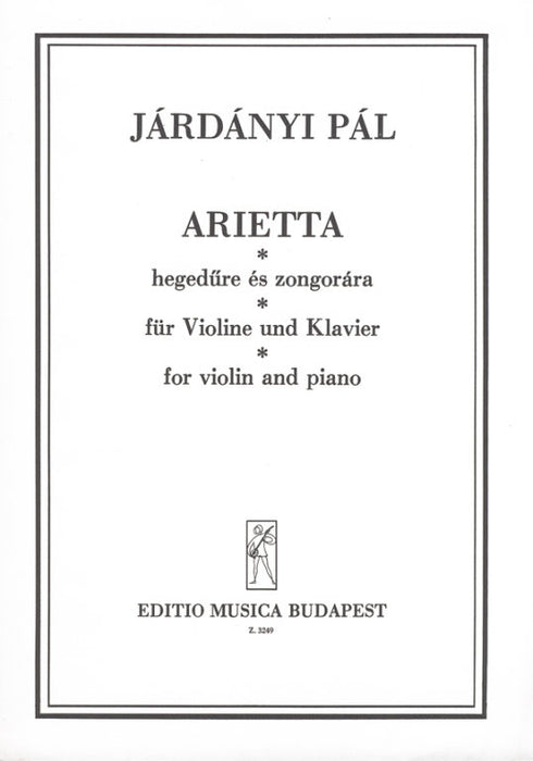 Jardanyi - Arietta - Violin/Piano Accompaniment EMB Z3249