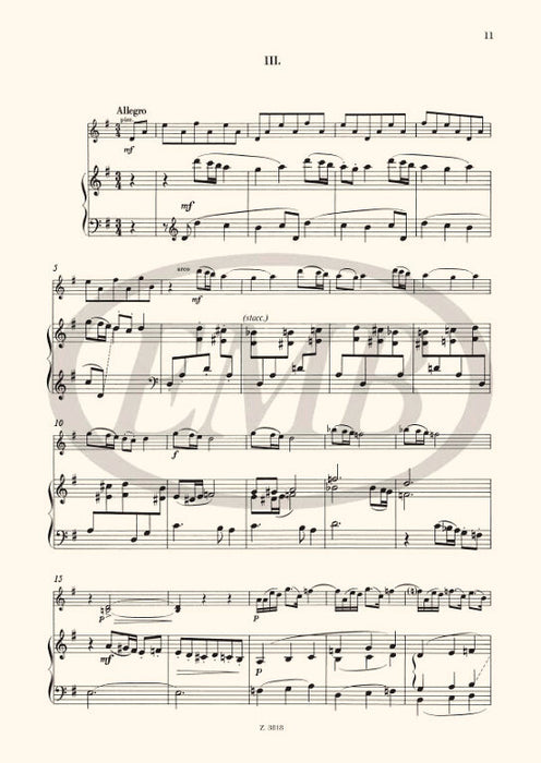 Farkas - Sonatina #3 - Violin/Piano Accompaniment EMB Z3818