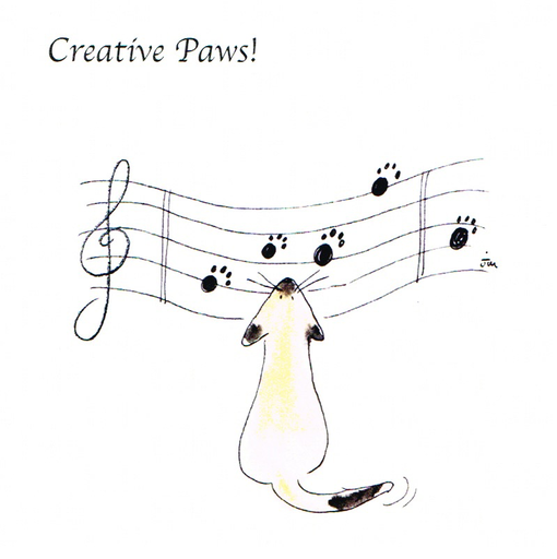 Greeting Card - Creative Paws!