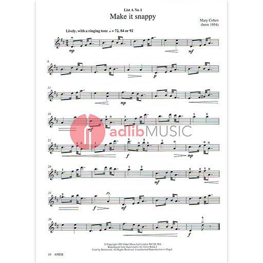 AMEB Violin Series 9 Grade 2 - Violin/Piano Accompaniment AMEB 1202728239