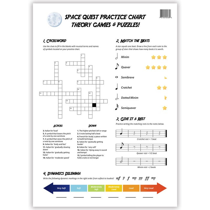 Space Quest A3 Music Practice Chart by Musically Gifted