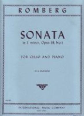 Romberg - Sonata in Emin Op38/1 - Cello/Piano Accompaniment IMC IMC0813
