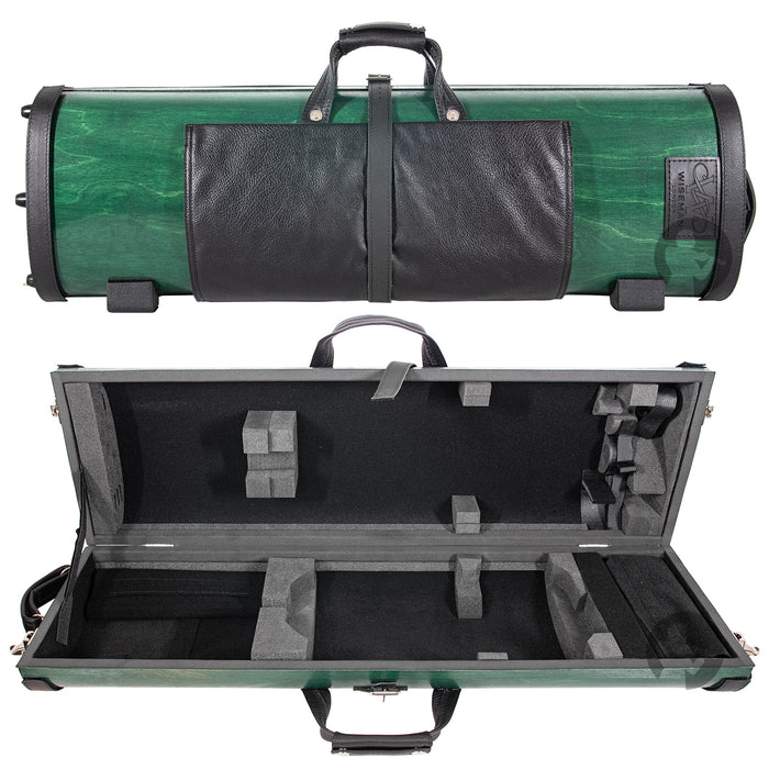 Violin Case - Wiseman Wooden Oblong Case, 4/4, Green